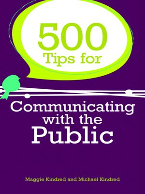 cover image of 500 Tips for Communicating with the Public